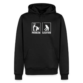 Cricket Game Cricket Player Statement Problem - Männer Premium Bio Hoodie - Schwarz - Vorne - Nico (187cm)