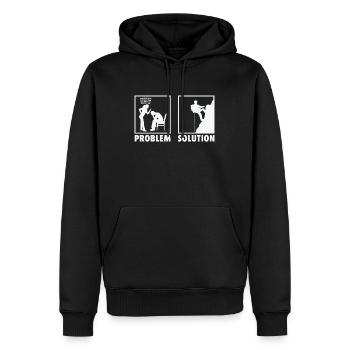 Mountain Climbing Mountain Climber Statement - Men’s Premium Organic Hoodie - black - Front - Nico (187cm)