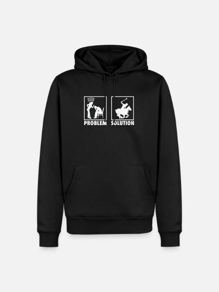 Polo Horseback Game Polo Players Statement - Männer Premium Bio Hoodie - Schwarz