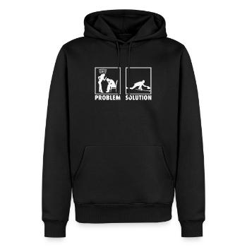Curling Winter Sports Athletes Statement Problem - Männer Premium Bio Hoodie - Schwarz - Vorne - Nico (187cm)