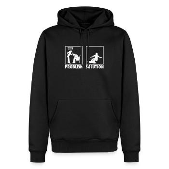 Snowboarding Snowboarder Athletes Statement - Men’s Premium Organic Hoodie - black - Front - Nico (187cm)