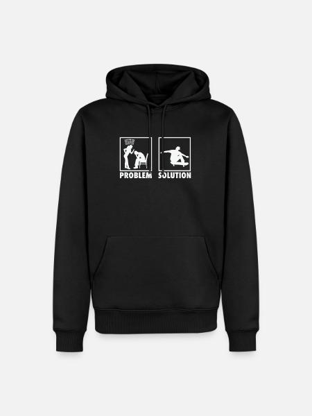 Skateboard Skateboarders Statement Problem - Sweat à capuche Premium bio Homme - noir