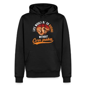 Corn Snake Cadeau Corn Snake - Sweat à capuche Premium bio Homme - noir - Devant - Nico (187cm)