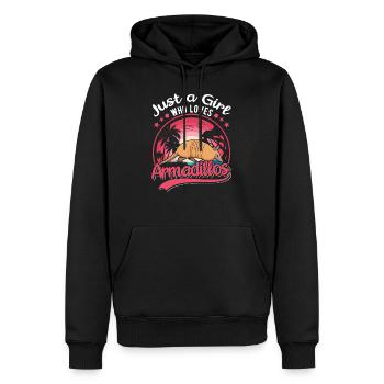 Tatou Fille Tatou - Sweat à capuche Premium bio Homme - noir - Devant - Nico (187cm)