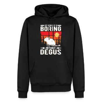 La vie serait si ennuyeuse sans Degus - Sweat à capuche Premium bio Homme - noir - Devant - Nico (187cm)