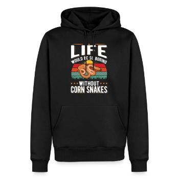 Corn Snake Cadeau Corn Snake - Sweat à capuche Premium bio Homme - noir - Devant - Nico (187cm)
