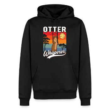 Otter Flüsterer Otter Whisperer Seeotter - Männer Premium Bio Hoodie - Schwarz - Vorne - Nico (187cm)