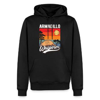 Gürteltier Flüsterer Armadillo Whisperer - Men’s Premium Organic Hoodie - black - Front - Nico (187cm)
