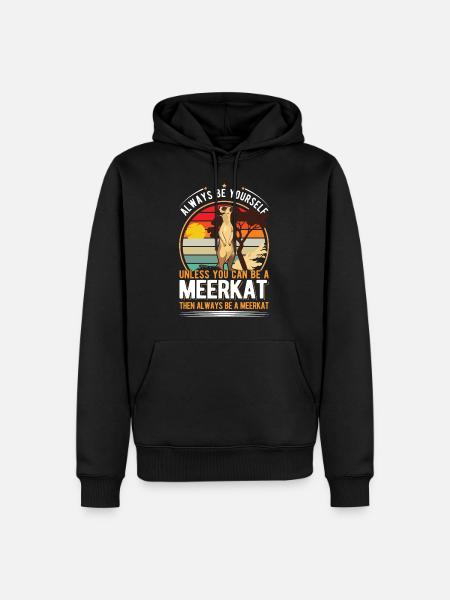 Suricate Cadeau Suricate Suricate - Sweat à capuche Premium bio Homme - noir