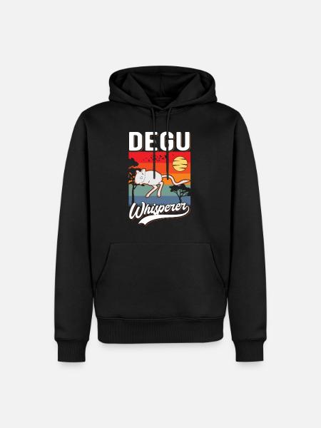 Degu Flüsterer Degu Whisperer - Männer Premium Bio Hoodie - Schwarz