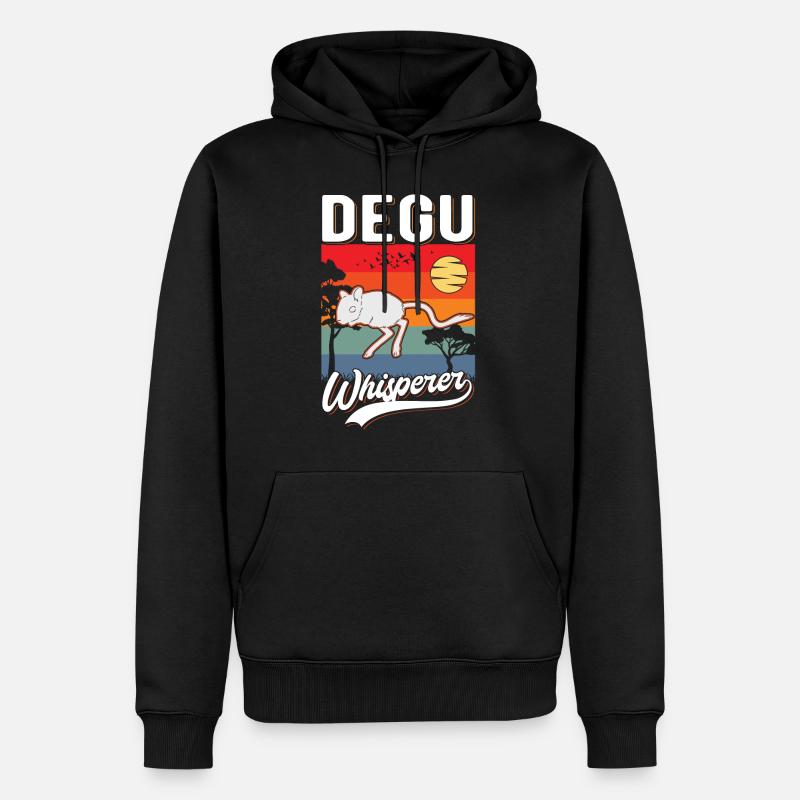 Degu Flüsterer Degu Whisperer - Sweat à capuche Premium bio Homme - noir