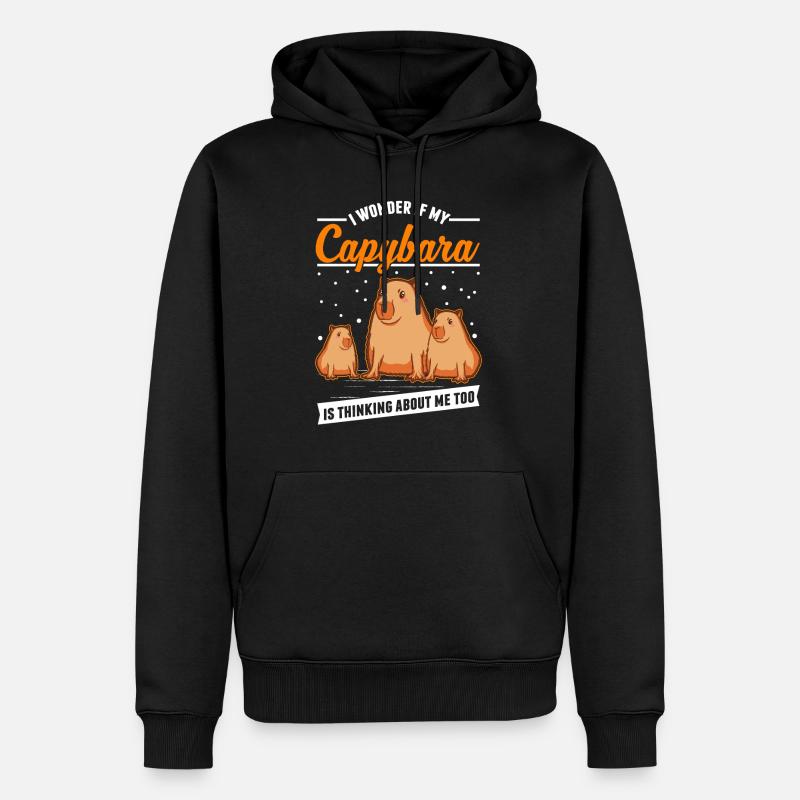 Capybara Cadeau Capybara Capibara - Sweat à capuche Premium bio Homme - noir