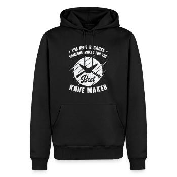 Messer Selbst Schmieden Damast Stahl Schmied - Männer Premium Bio Hoodie - Schwarz - Vorne - Nico (187cm)