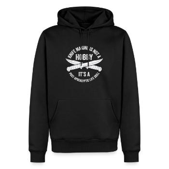 Messer Selbst Schmieden Damast Stahl Schmied - Männer Premium Bio Hoodie - Schwarz - Vorne - Nico (187cm)