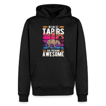 Because Tapirs are freaking awesome - Männer Premium Bio Hoodie - Schwarz - Vorne - Nico (187cm)