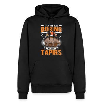La vie serait si ennuyeuse sans Tapirs - Sweat à capuche Premium bio Homme - noir - Devant - Nico (187cm)