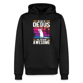 Parce que Degus est génial - Sweat à capuche Premium bio Homme - noir - Devant - Nico (187cm)