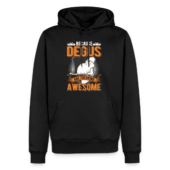 Parce que Degus est génial - Sweat à capuche Premium bio Homme - noir - Devant - Nico (187cm)