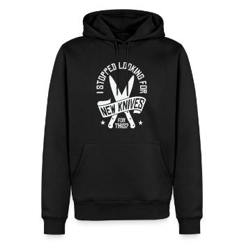 Messer Selbst Schmieden Damast Stahl Schmied - Männer Premium Bio Hoodie - Schwarz - Vorne - Nico (187cm)