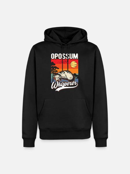 Opossum Flüsterer Opossum Whisperer - Männer Premium Bio Hoodie - Schwarz