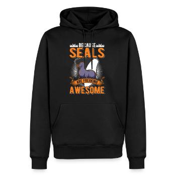 Because Seal are freaking awesome Robbe - Men’s Premium Organic Hoodie - black - Front - Nico (187cm)
