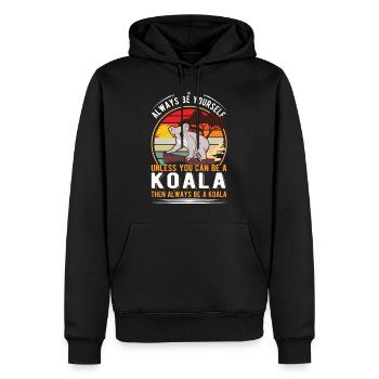 Koala Koalabär - Männer Premium Bio Hoodie - Schwarz - Vorne - Nico (187cm)