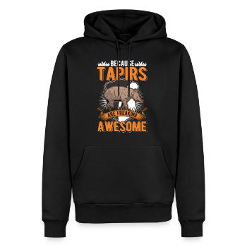 Parce que les Tapirs sont impressionnants - Sweat à capuche Premium bio Homme - noir - Devant - Nico (187cm)