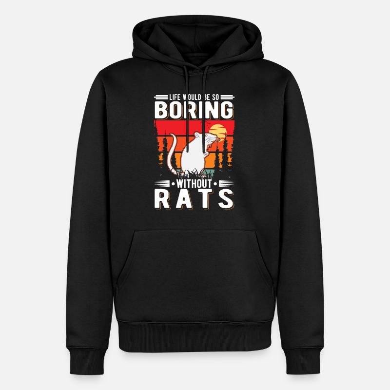 Ratte Geschenk Hausratte - Männer Premium Bio Hoodie - Schwarz
