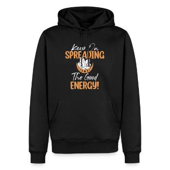 Médecine énergétique Guérisseur de cristaux d’énergie positive - Sweat à capuche Premium bio Homme - noir - Devant - Nico (187cm)
