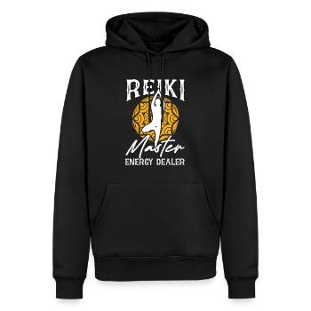 Energy Medicine Reiki Master Energy Healing - Männer Premium Bio Hoodie - Schwarz - Vorne - Nico (187cm)