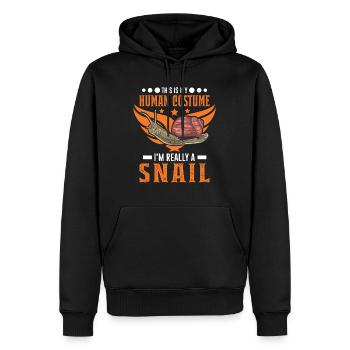 Schnecke Costume Humain Escargot Halloween - Sweat à capuche Premium bio Homme - noir - Devant - Nico (187cm)