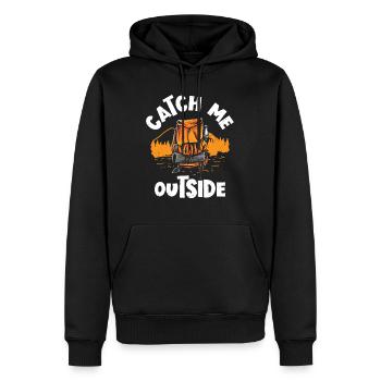 I Love Walking Outside Outdoor Berge Wandern - Männer Premium Bio Hoodie - Schwarz - Vorne - Nico (187cm)