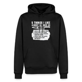 Messer Selbst Schmieden Damast Stahl Schmied - Männer Premium Bio Hoodie - Schwarz - Vorne - Nico (187cm)