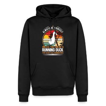 Indien Running Gift Runner Canard - Sweat à capuche Premium bio Homme - noir - Devant - Nico (187cm)