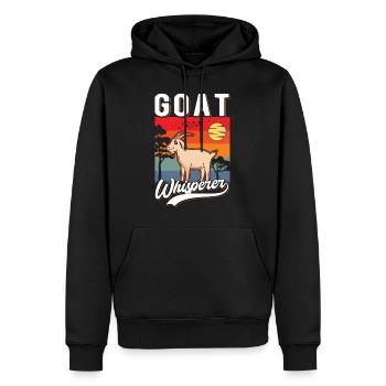 Chèvre Chuchoteur Chèvre Chuchoteur Chèvre Hôte Chèvre Chèvre - Sweat à capuche Premium bio Homme - noir - Devant - Nico (187cm)