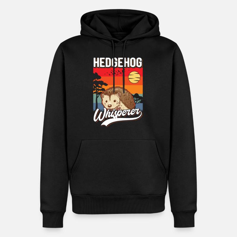 Igel Flüsterer Hedgehog Whisperer - Men’s Premium Organic Hoodie - black