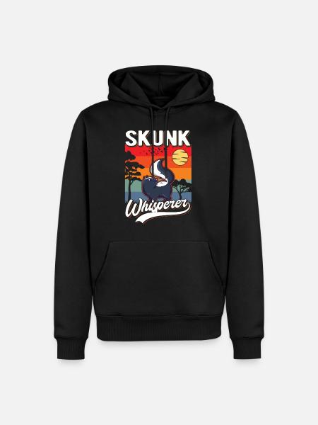 Stinktier Flüsterer Skunk Whisperer - Männer Premium Bio Hoodie - Schwarz