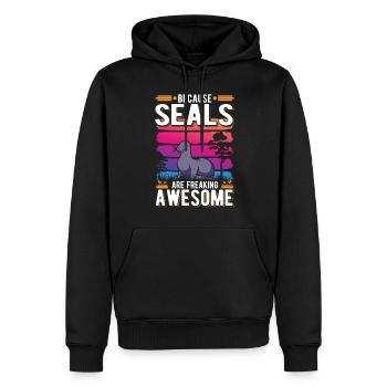 Because Seal are freaking awesome Robbe - Men’s Premium Organic Hoodie - black - Front - Nico (187cm)