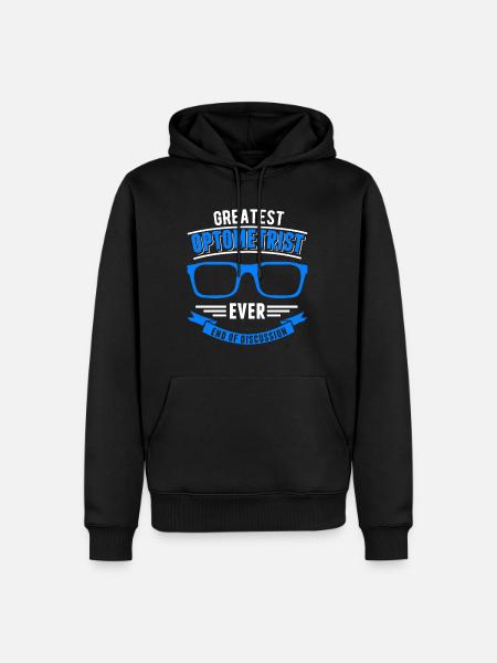 Optiker Geschenk Augenoptiker - Männer Premium Bio Hoodie - Schwarz