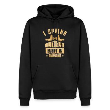 Mythe égyptien Symboles hiéroglyphes anciens - Sweat à capuche Premium bio Homme - noir - Devant - Nico (187cm)