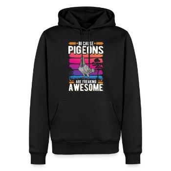 Parce que les pigeons flippent génial Taube - Sweat à capuche Premium bio Homme - noir - Devant - Nico (187cm)