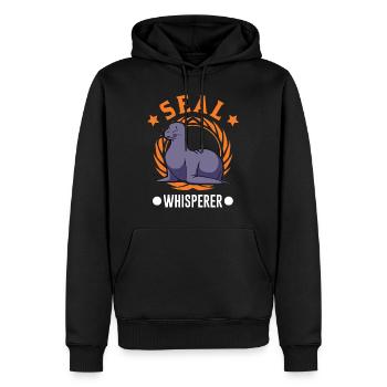 Seal Whisperer Seal Whisperer Lion de mer - Sweat à capuche Premium bio Homme - noir - Devant - Nico (187cm)