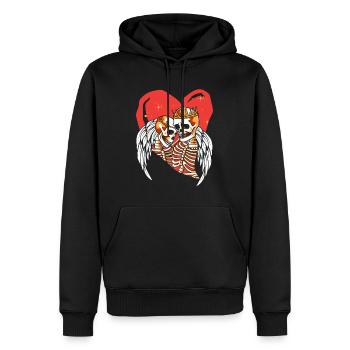 Amour infini et romance Gothic Bones Squelette - Sweat à capuche Premium bio Homme - noir - Devant - Nico (187cm)