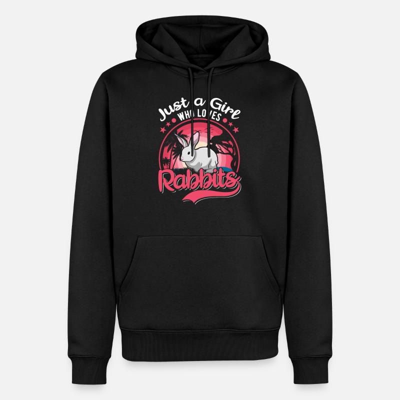 Lapin Lapin Lapin Lapin - Sweat à capuche Premium bio Homme - noir