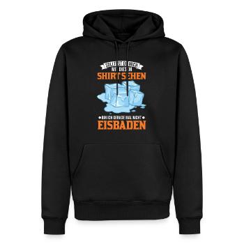 Eisbad Shirt Eisbaden Winterbad Eisschwimmen - Männer Premium Bio Hoodie - Schwarz - Vorne - Nico (187cm)