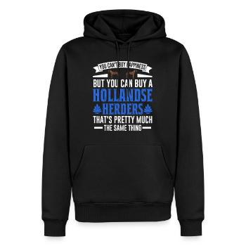Hollandse Herder Hollandse Herderdshond - Männer Premium Bio Hoodie - Schwarz - Vorne - Nico (187cm)