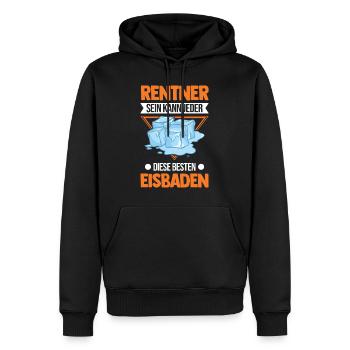 Eisbad Rentner Eisbaden Opa Eisschwimmer - Männer Premium Bio Hoodie - Schwarz - Vorne - Nico (187cm)