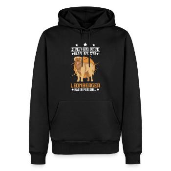 Leonberger Personal - Männer Premium Bio Hoodie - Schwarz - Vorne - Nico (187cm)
