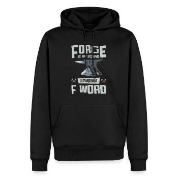 Schmiedeschmiede F Wort Messerherstellung - Männer Premium Bio Hoodie - Schwarz - Vorne - Nico (187cm)