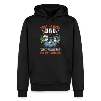 Chèvre Hôte Papa Chèvres Père Chèvre - Sweat à capuche Premium bio Homme - noir - Devant - Nico (187cm)